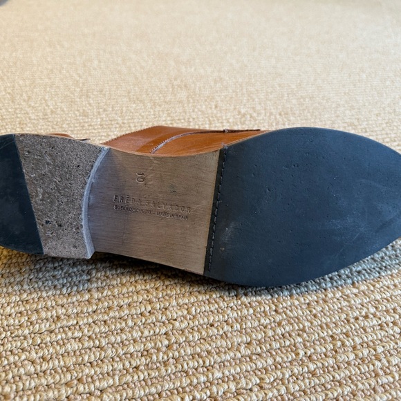 Freda Salvador Brown Leather Lace-Up Flats - Picture 6 of 6